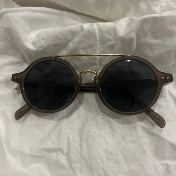 Celine Brown and Gold Round Sunglasses - Picture 4 of 9